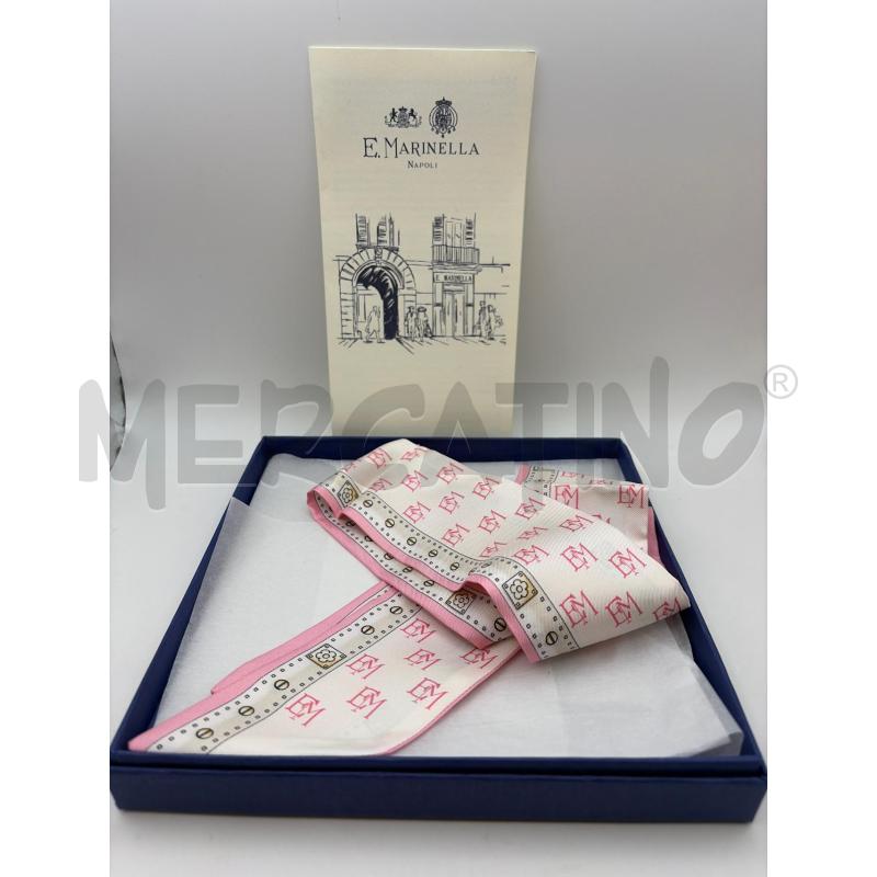 E.MARINELLA FOULARD ROSA SETA SCIARPA | Mercatino dell'Usato Roma porta maggiore 1