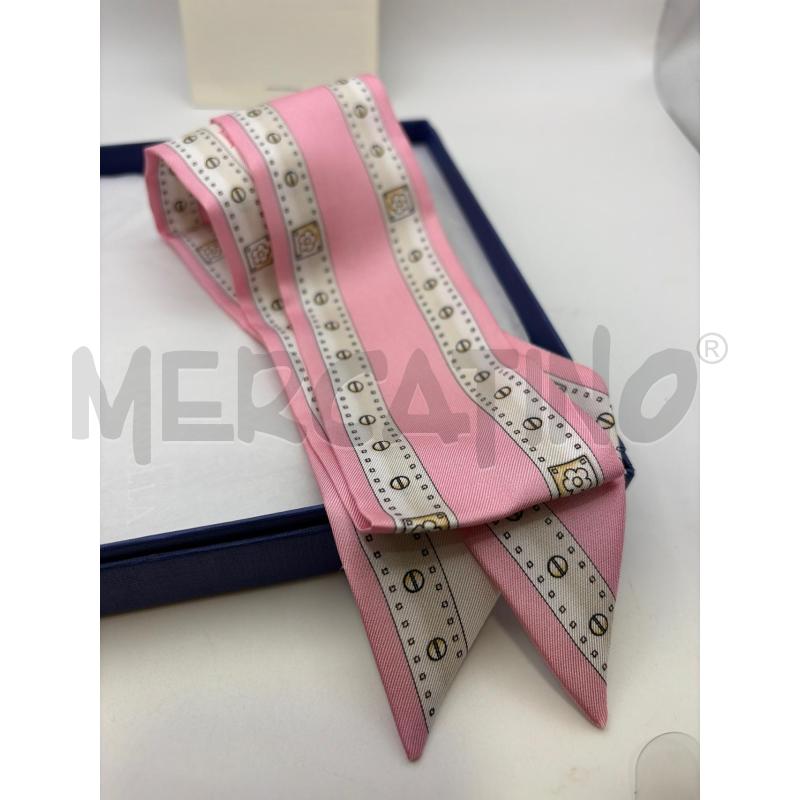 E.MARINELLA FOULARD ROSA SETA SCIARPA | Mercatino dell'Usato Roma porta maggiore 2