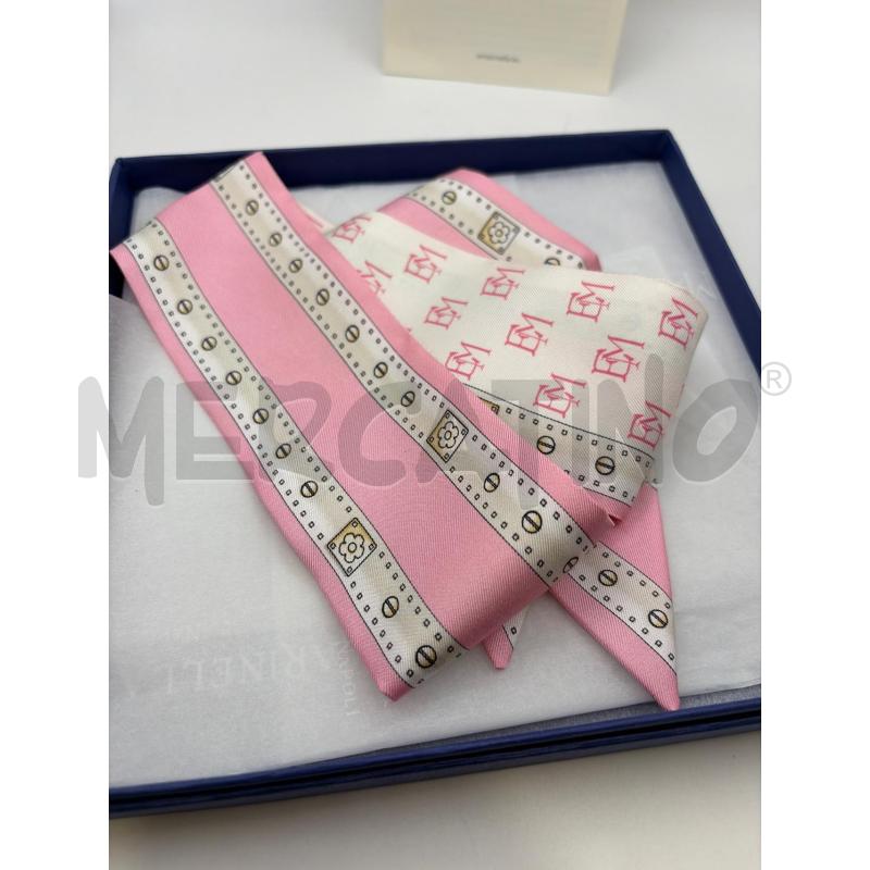 E.MARINELLA FOULARD ROSA SETA SCIARPA | Mercatino dell'Usato Roma porta maggiore 3