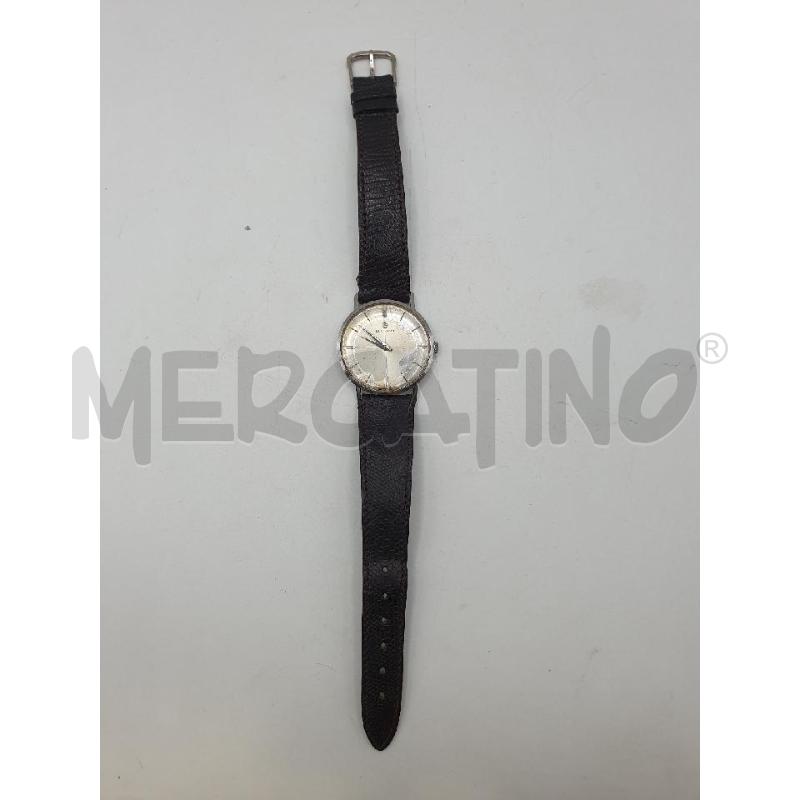 ELECTION OROLOGIO QUADTANTE ARGENTATO ACCIAIO MANUALE CINTURINO MARRONE RETTILE | Mercatino dell'Usato Roma porta maggiore 1