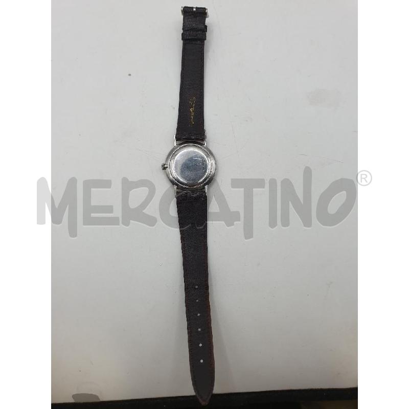 ELECTION OROLOGIO QUADTANTE ARGENTATO ACCIAIO MANUALE CINTURINO MARRONE RETTILE | Mercatino dell'Usato Roma porta maggiore 3