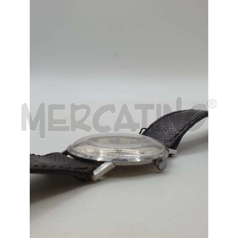 ELECTION OROLOGIO QUADTANTE ARGENTATO ACCIAIO MANUALE CINTURINO MARRONE RETTILE | Mercatino dell'Usato Roma porta maggiore 4