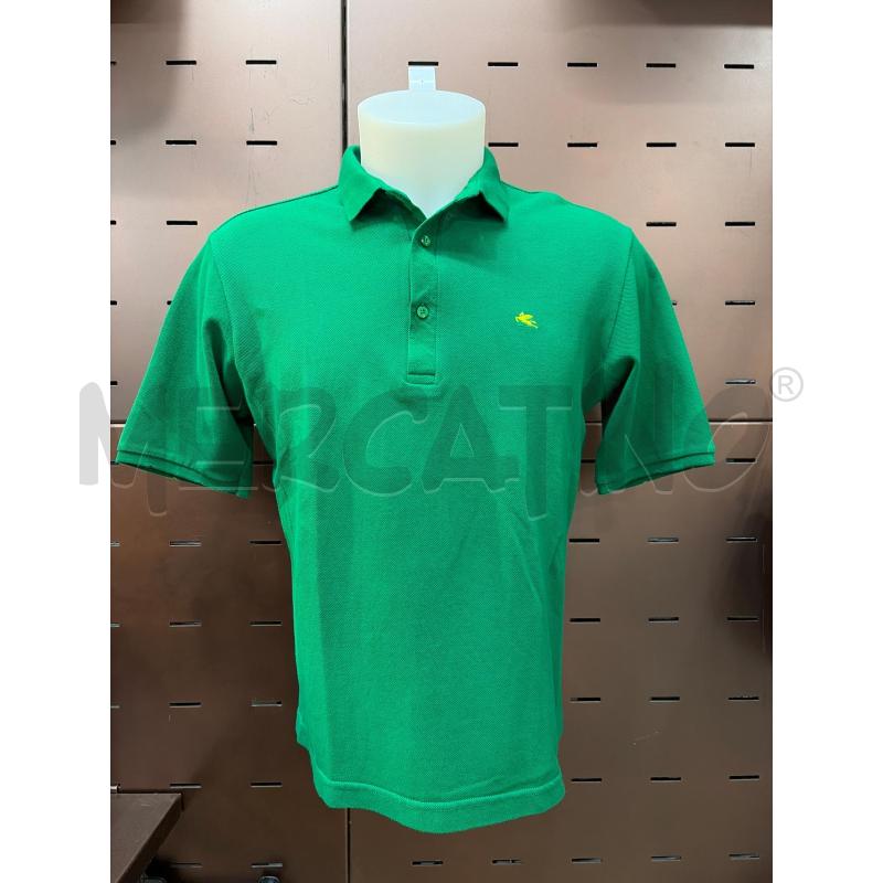 ETRO POLO UOMO VERDE PRATO LOGO GIALLO | Mercatino dell'Usato Roma porta maggiore 1