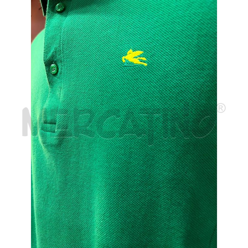 ETRO POLO UOMO VERDE PRATO LOGO GIALLO | Mercatino dell'Usato Roma porta maggiore 2