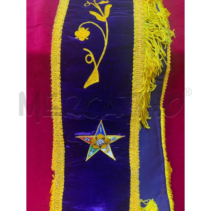 FASCIA MASSONICA DA MATRONA ORDINE DELLA STELLA D'ORIENTE VELLUTO VIOLA  | Mercatino dell'Usato Roma porta maggiore 3