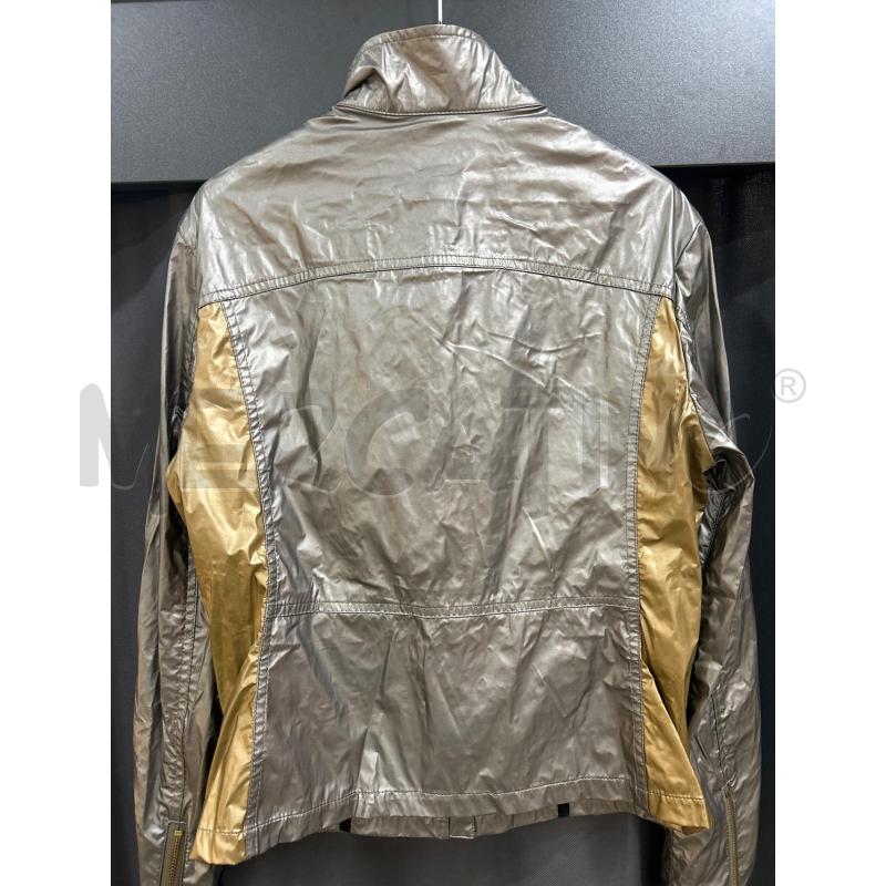 FAY GIACCA DONNA GRIGIO METALLIZZATO BRONZO IMPERMEABILE ZIP  | Mercatino dell'Usato Roma porta maggiore 2