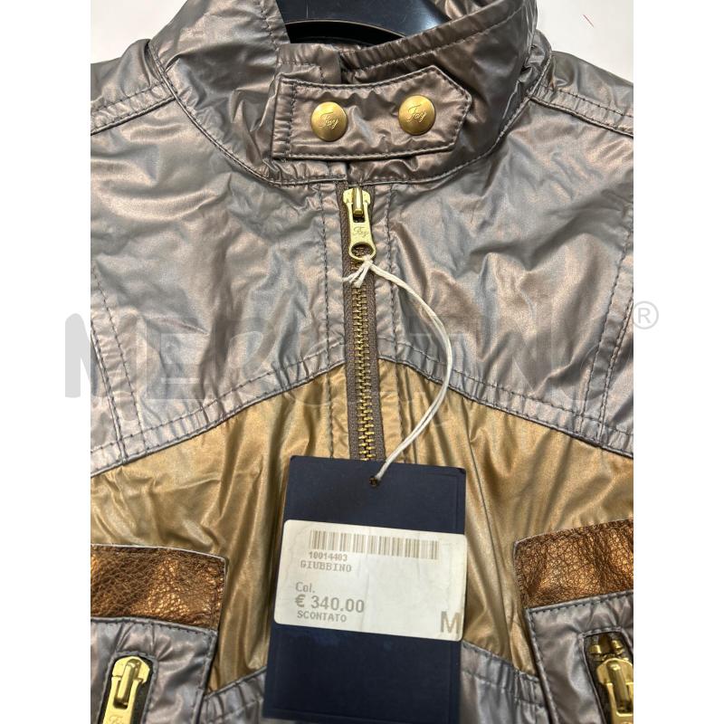 FAY GIACCA DONNA GRIGIO METALLIZZATO BRONZO IMPERMEABILE ZIP  | Mercatino dell'Usato Roma porta maggiore 3
