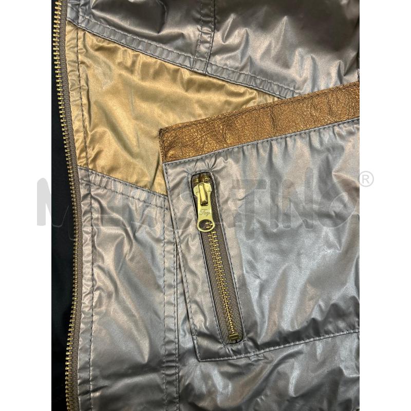 FAY GIACCA DONNA GRIGIO METALLIZZATO BRONZO IMPERMEABILE ZIP  | Mercatino dell'Usato Roma porta maggiore 5
