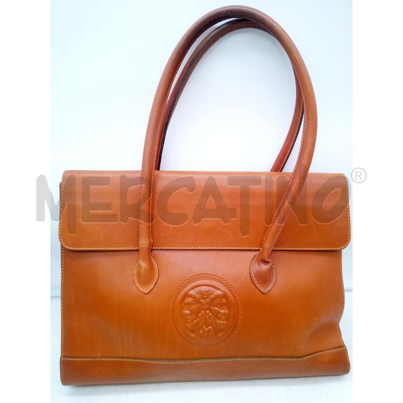 FENDI BORSA MARRONE PELLE 2 MANICI LOGO IN RILIEVO | Mercatino dell'Usato Roma porta maggiore 1