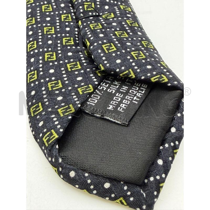 FENDI CRAVATTA NERA MONOGRAM VERDE  | Mercatino dell'Usato Roma porta maggiore 5