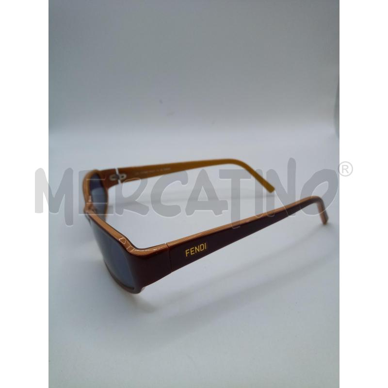 FENDI OCCHIALI LENTE NERA MONTATURA MARRONE BEIGE LOGO LATERALE | Mercatino dell'Usato Roma porta maggiore 2