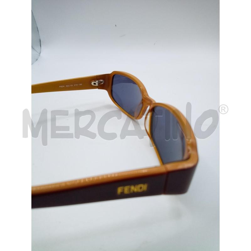 FENDI OCCHIALI LENTE NERA MONTATURA MARRONE BEIGE LOGO LATERALE | Mercatino dell'Usato Roma porta maggiore 4
