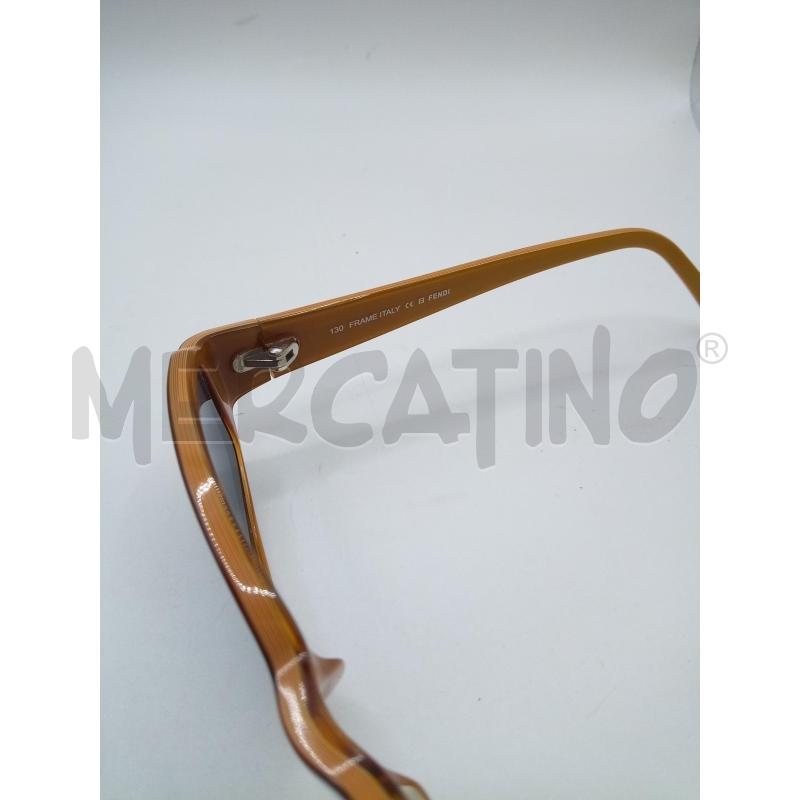 FENDI OCCHIALI LENTE NERA MONTATURA MARRONE BEIGE LOGO LATERALE | Mercatino dell'Usato Roma porta maggiore 5