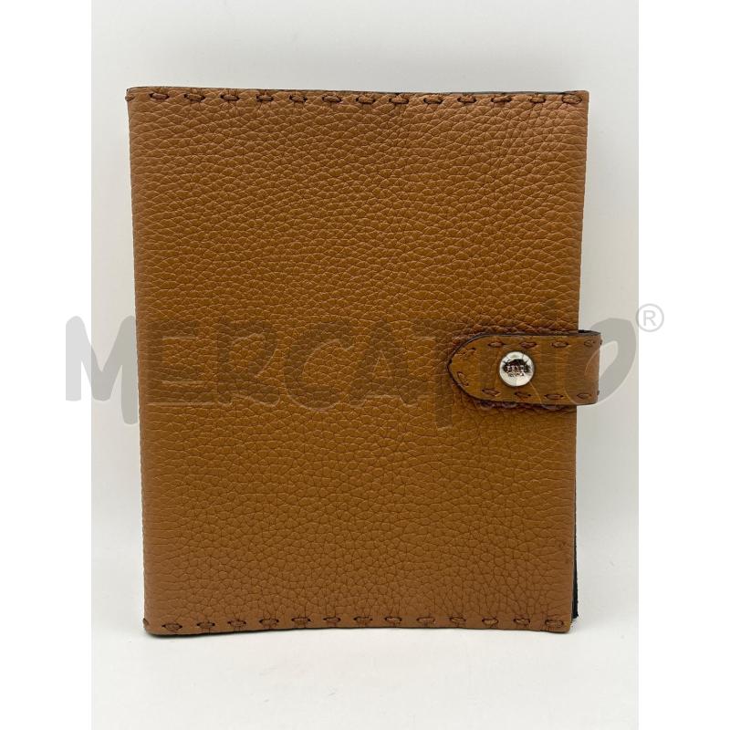 FENDI PORTA AGENDA MATTONE PELLE MARTELLATA BOTTONCINO LOGO CLIP | Mercatino dell'Usato Roma porta maggiore 1