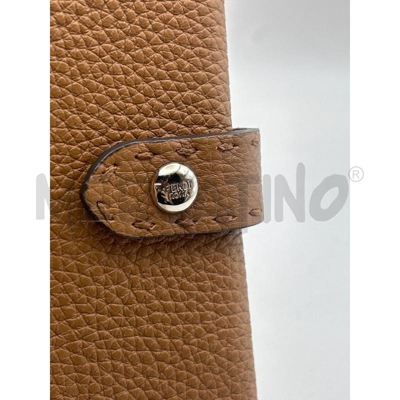 FENDI PORTA AGENDA MATTONE PELLE MARTELLATA BOTTONCINO LOGO CLIP | Mercatino dell'Usato Roma porta maggiore 3