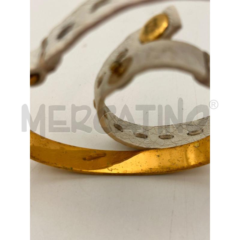 FENDI SELLERIA BRACCIALE PELLE BIANCO PLACCA GOLD | Mercatino dell'Usato Roma porta maggiore 4