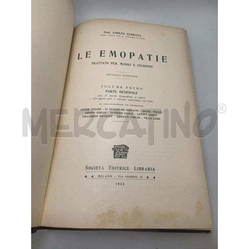 FERRATA - LE EMOPATIE 5 VOLUMI 1933 | Mercatino dell'Usato Roma porta maggiore 2