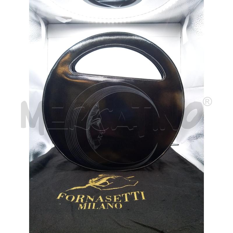 FORNASETTI MILANO BORSA NERA PELLE CIRCOLARE STAMPA SOLE LUNA | Mercatino dell'Usato Roma porta maggiore 2