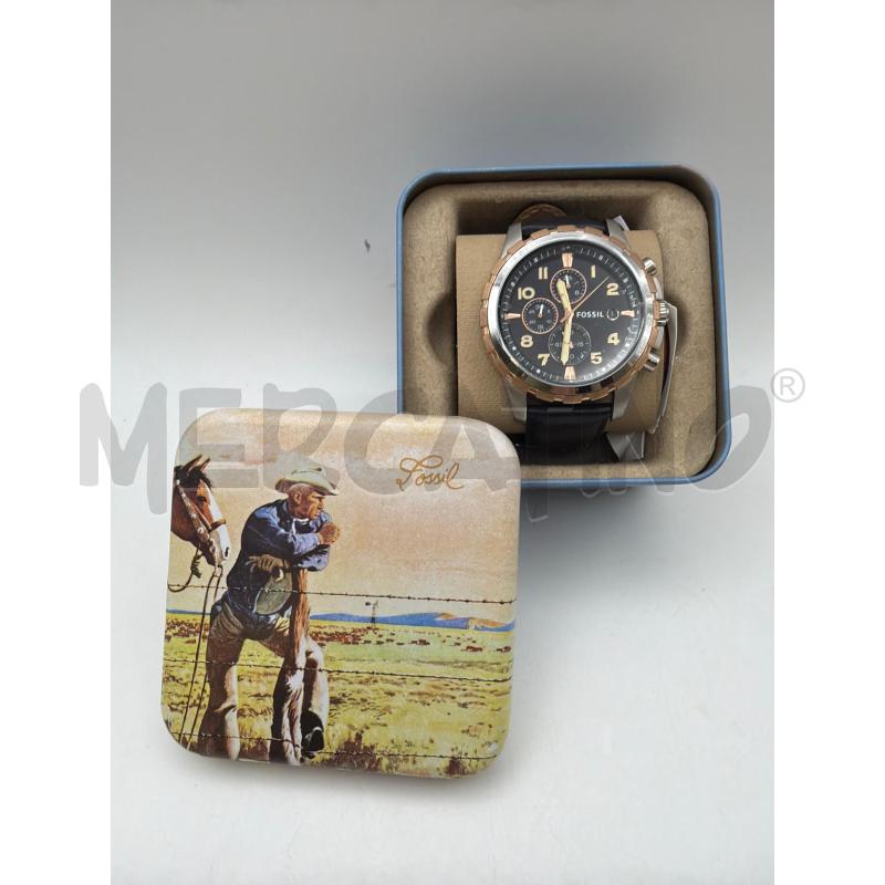 FOSSIL OROLOGIO DA POLSO CINTURINO NERO PELLE QUADRANTE NERO SILVER FS4545  | Mercatino dell'Usato Roma porta maggiore 1