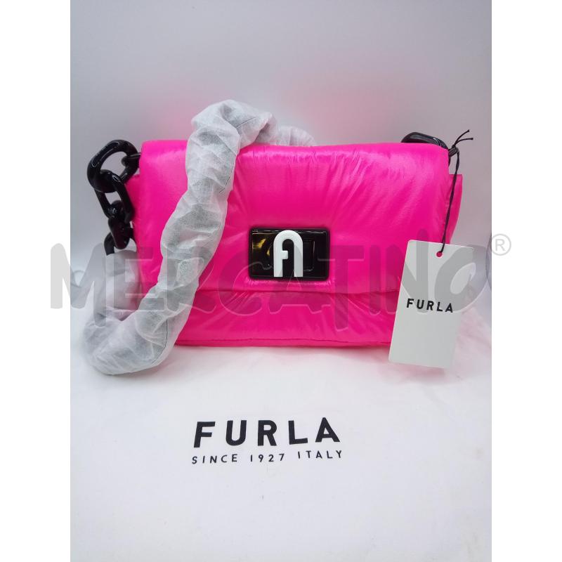 FURLA BORSA DONNA FUCSIA TRACOLLA CATENA NERA | Mercatino dell'Usato Roma porta maggiore 1