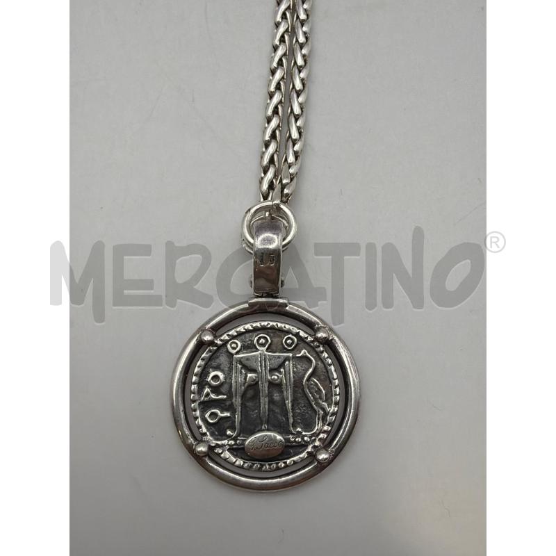 GERARDO SACCO COLLANA CIONDOLO MONETA STATERE 925 CATENA | Mercatino dell'Usato Roma porta maggiore 2