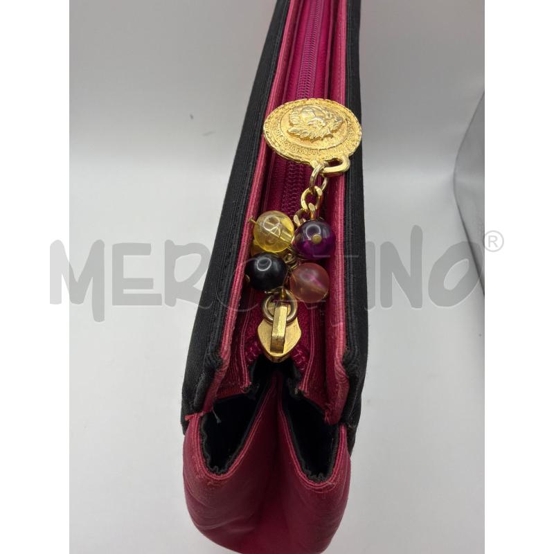 GIANNI VERSACE BORSETTA DONNA NERA LATI VIOLA CHIUSURAGOLD MEDUSA SFERE COLORATE  | Mercatino dell'Usato Roma porta maggiore 2