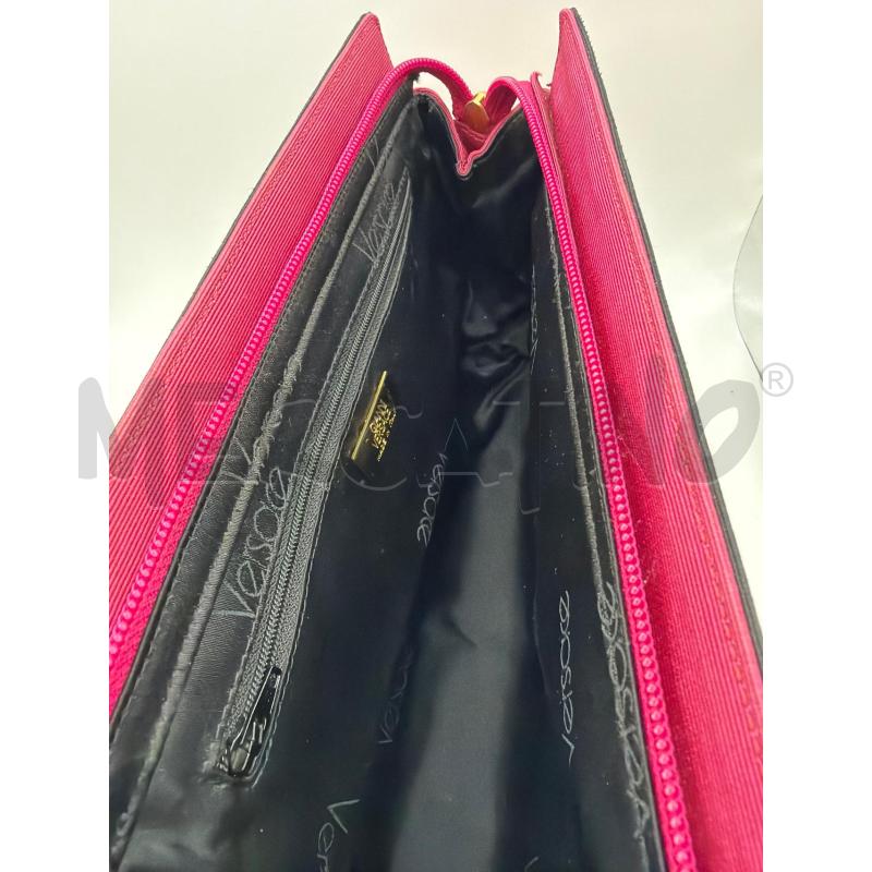 GIANNI VERSACE BORSETTA DONNA NERA LATI VIOLA CHIUSURAGOLD MEDUSA SFERE COLORATE  | Mercatino dell'Usato Roma porta maggiore 5
