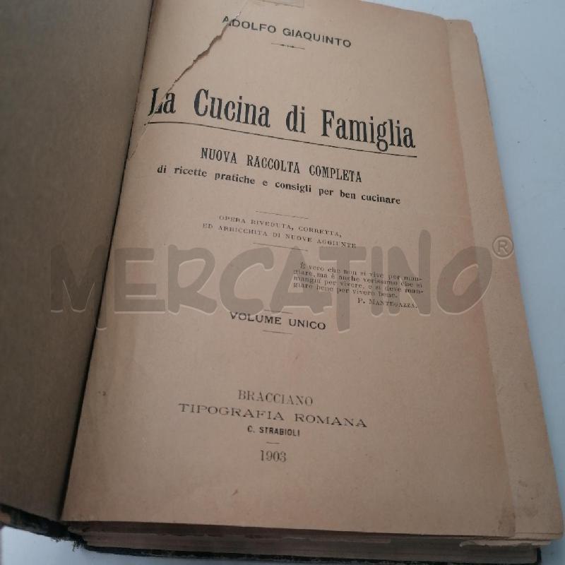 GIAQUINTO LA CUCINA DI FAMIGLIA 1903 STRABIOLI NUOVA RACCOLTA COMPLETA | Mercatino dell'Usato Roma porta maggiore 2