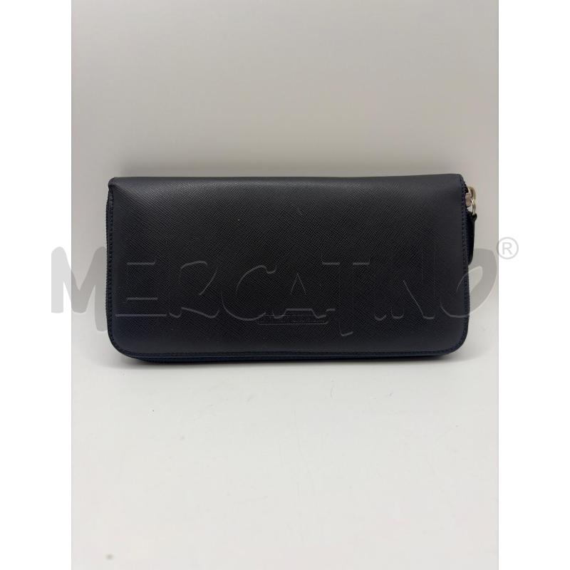 GIORGIO ARMANI PORTA FOGLIO PELLE SAFFIANO BLU  | Mercatino dell'Usato Roma porta maggiore 1