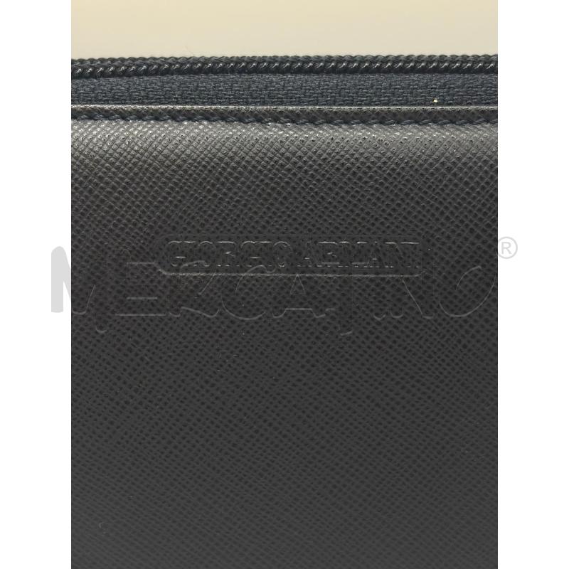GIORGIO ARMANI PORTA FOGLIO PELLE SAFFIANO BLU  | Mercatino dell'Usato Roma porta maggiore 4