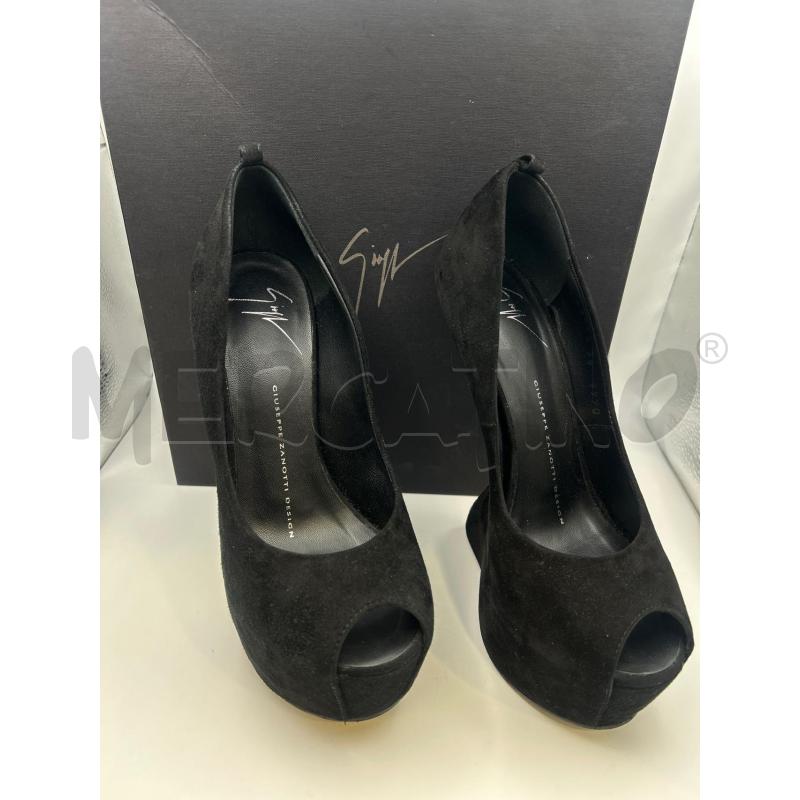 GIUSEPPE ZANOTTI DESIGN DECOLLETE NERE SCAMOSCIATE | Mercatino dell'Usato Roma porta maggiore 1