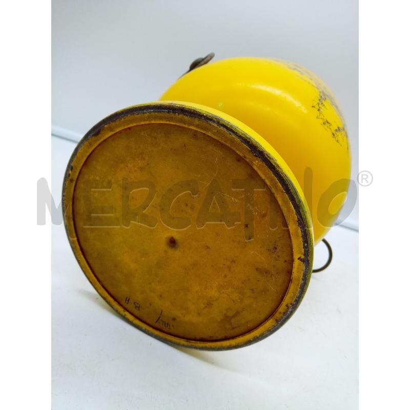 GLACETTE CON COPERCHIO ALLUMINIO GIALLO DECORO FESTONI E STRUMENTI  | Mercatino dell'Usato Roma porta maggiore 4
