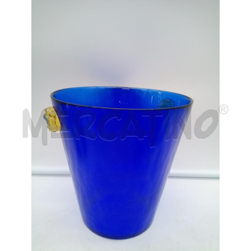 GLACETTE VETRO BLU PRESE GIALLE | Mercatino dell'Usato Roma porta maggiore 1