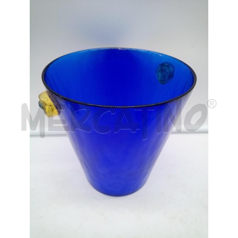 GLACETTE VETRO BLU PRESE GIALLE | Mercatino dell'Usato Roma porta maggiore 2