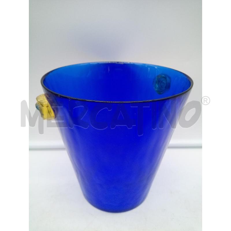GLACETTE VETRO BLU PRESE GIALLE | Mercatino dell'Usato Roma porta maggiore 3