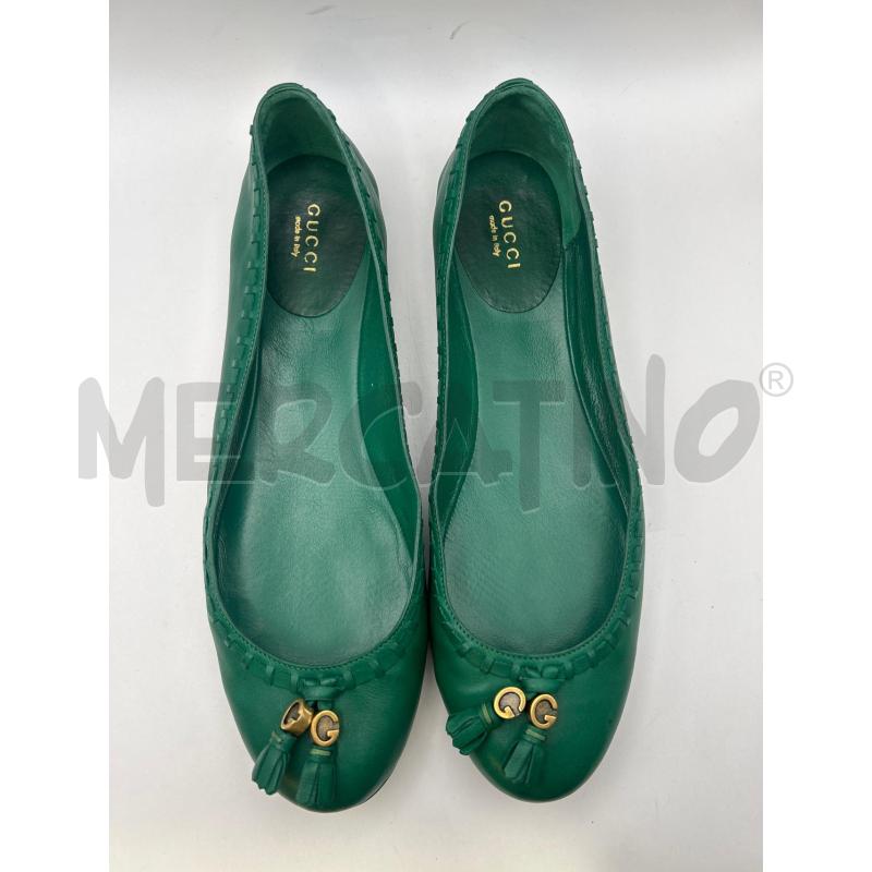 GUCCI BALLERINA VERDE NAPPINE G GOLD | Mercatino dell'Usato Roma porta maggiore 2