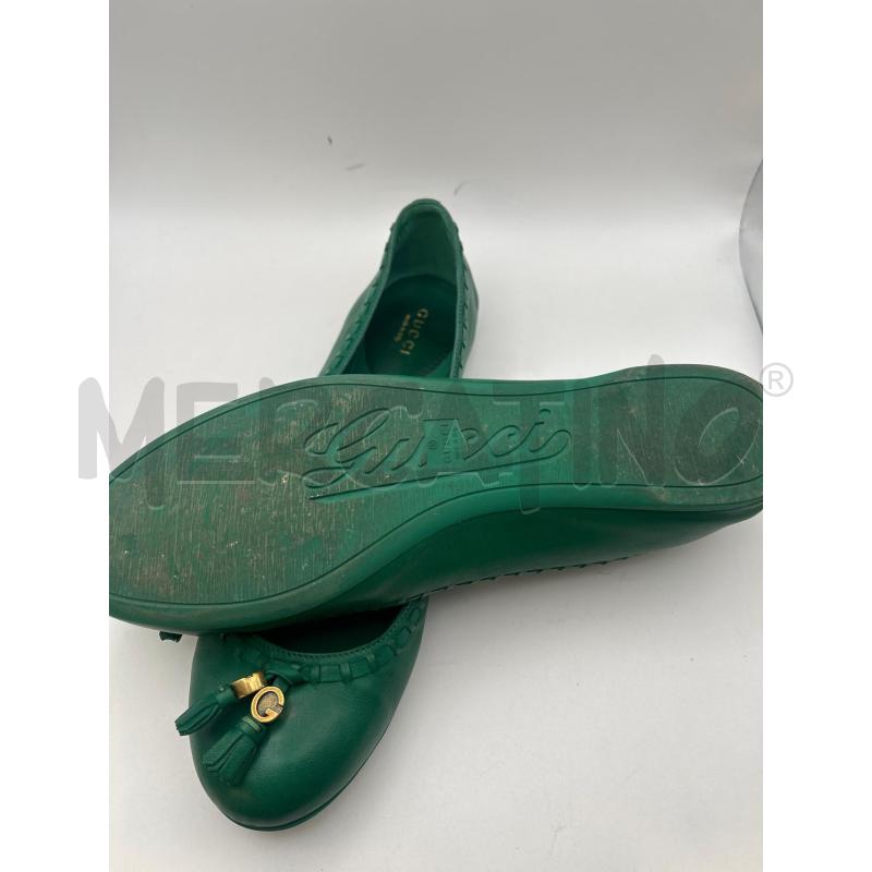 GUCCI BALLERINA VERDE NAPPINE G GOLD | Mercatino dell'Usato Roma porta maggiore 3