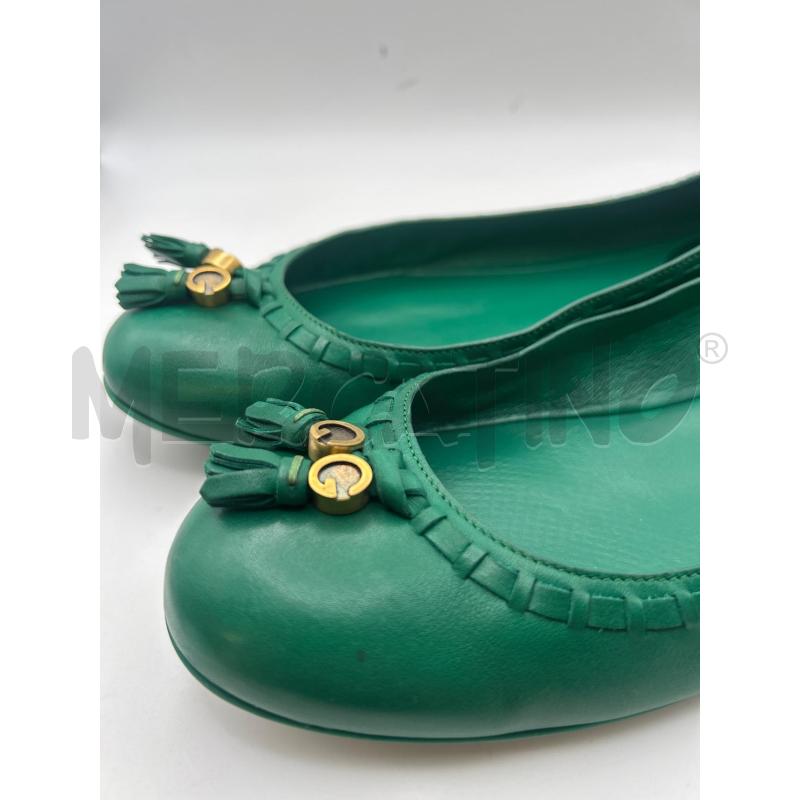 GUCCI BALLERINA VERDE NAPPINE G GOLD | Mercatino dell'Usato Roma porta maggiore 5