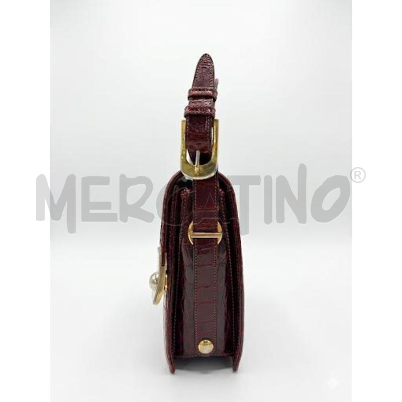 GUCCI BORSA BORDEAUX PELLE TRACOLLA DETTAGLI GOLD VINTAGE | Mercatino dell'Usato Roma porta maggiore 4