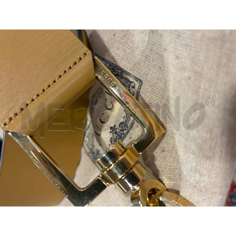GUCCI CINTURA DONNA PELLE MARRONE FIBBIA IN OTTONE  | Mercatino dell'Usato Roma porta maggiore 2