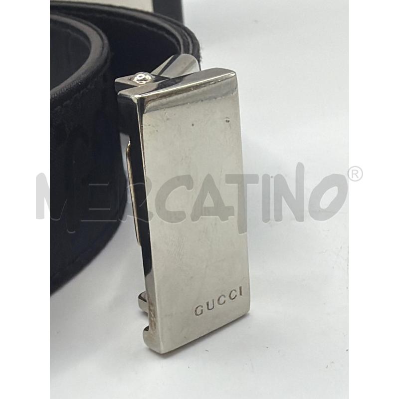 GUCCI CINTURA DONNA RASO NERO MONOGRAMMA FIBBIA  | Mercatino dell'Usato Roma porta maggiore 3