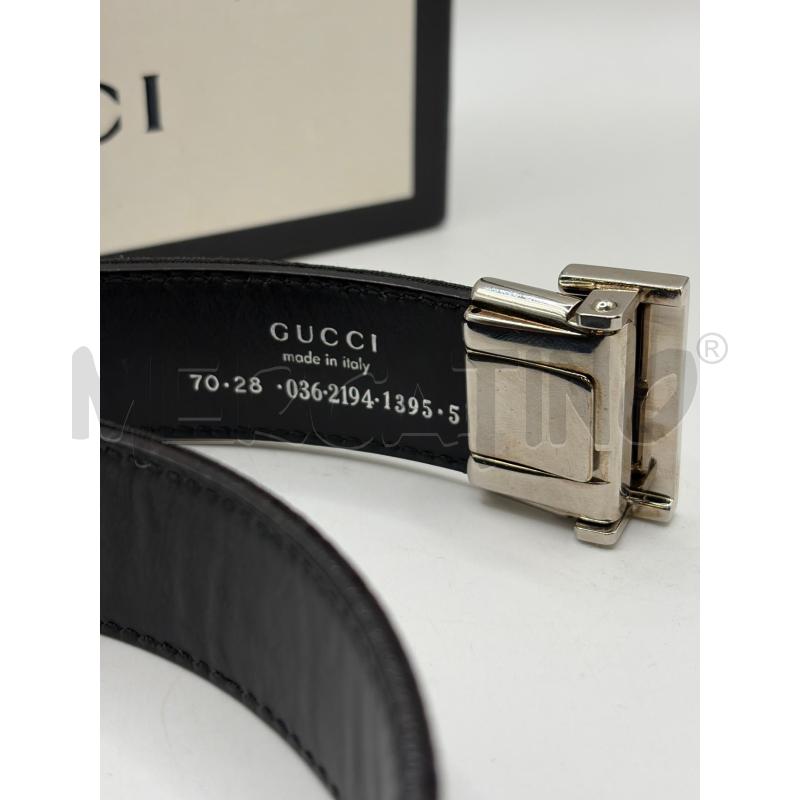GUCCI CINTURA DONNA RASO NERO MONOGRAMMA FIBBIA  | Mercatino dell'Usato Roma porta maggiore 4