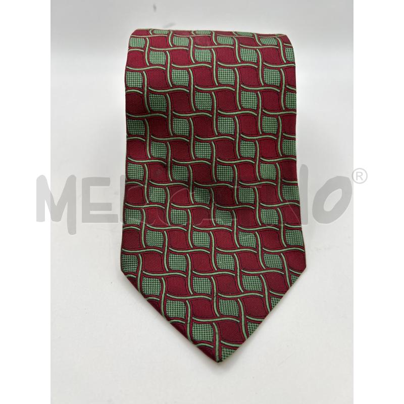 GUCCI CRAVATTA ROSSA VERDE QUADRETTI ONDULATI | Mercatino dell'Usato Roma porta maggiore 1