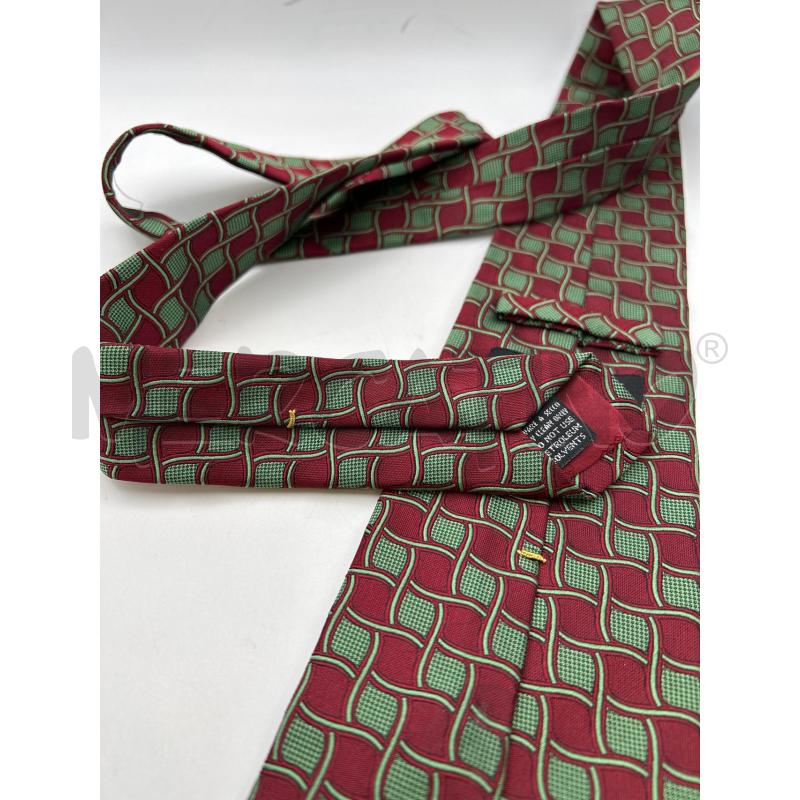 GUCCI CRAVATTA ROSSA VERDE QUADRETTI ONDULATI | Mercatino dell'Usato Roma porta maggiore 4
