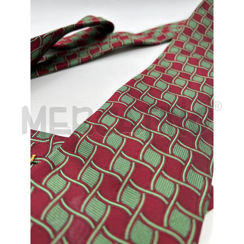 GUCCI CRAVATTA ROSSA VERDE QUADRETTI ONDULATI | Mercatino dell'Usato Roma porta maggiore 5