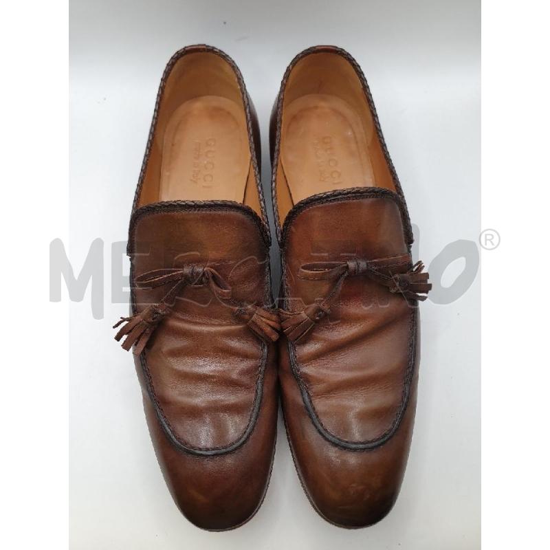 GUCCI MOCASSINI UOMO MARRONI FIOCCO NAPPE | Mercatino dell'Usato Roma porta maggiore 1