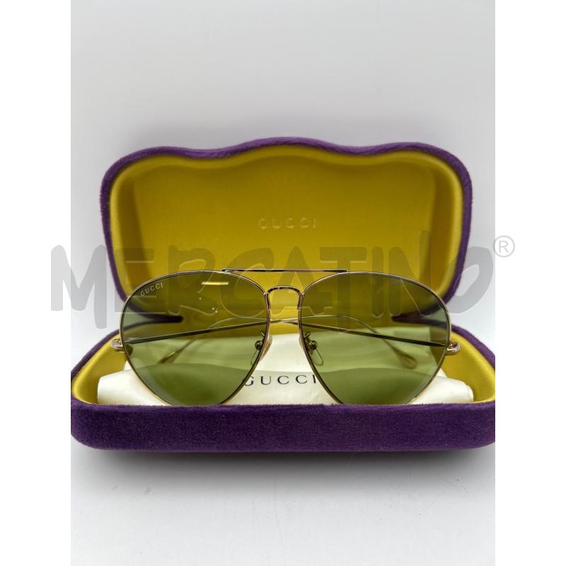 GUCCI OCCHIALI LENTE VERDE GOCCIA MONTATURA GOLD | Mercatino dell'Usato Roma porta maggiore 1