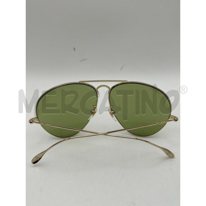 GUCCI OCCHIALI LENTE VERDE GOCCIA MONTATURA GOLD | Mercatino dell'Usato Roma porta maggiore 2