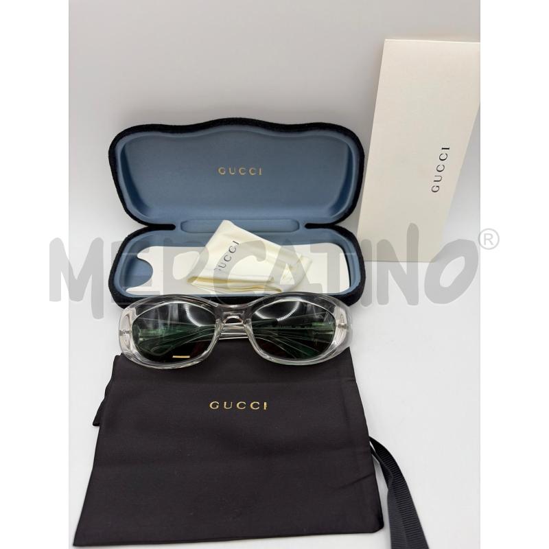 GUCCI OCCHIALI LENTE VERDE MONTATURA TRASPARENTE | Mercatino dell'Usato Roma porta maggiore 1
