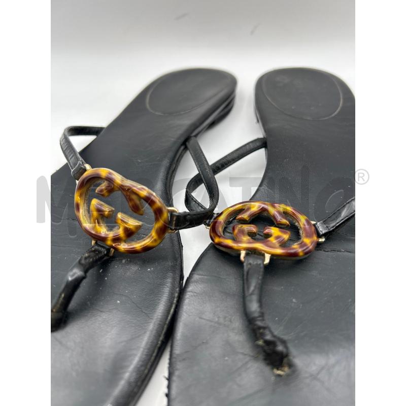 GUCCI SANDALI DONNA NERI LOGO MACULATO | Mercatino dell'Usato Roma porta maggiore 2